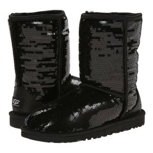 UGG Classic Black & Sequin Boots